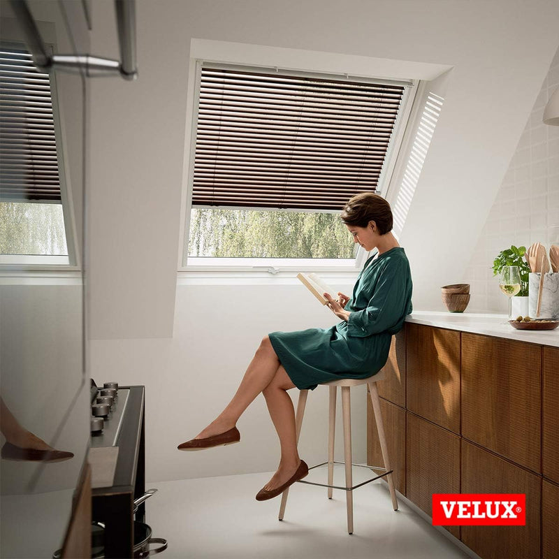 VELUX Original Jalousie für MK06, Weiss, mit Grauer Führungsschiene MK06 Weiss, MK06 Weiss