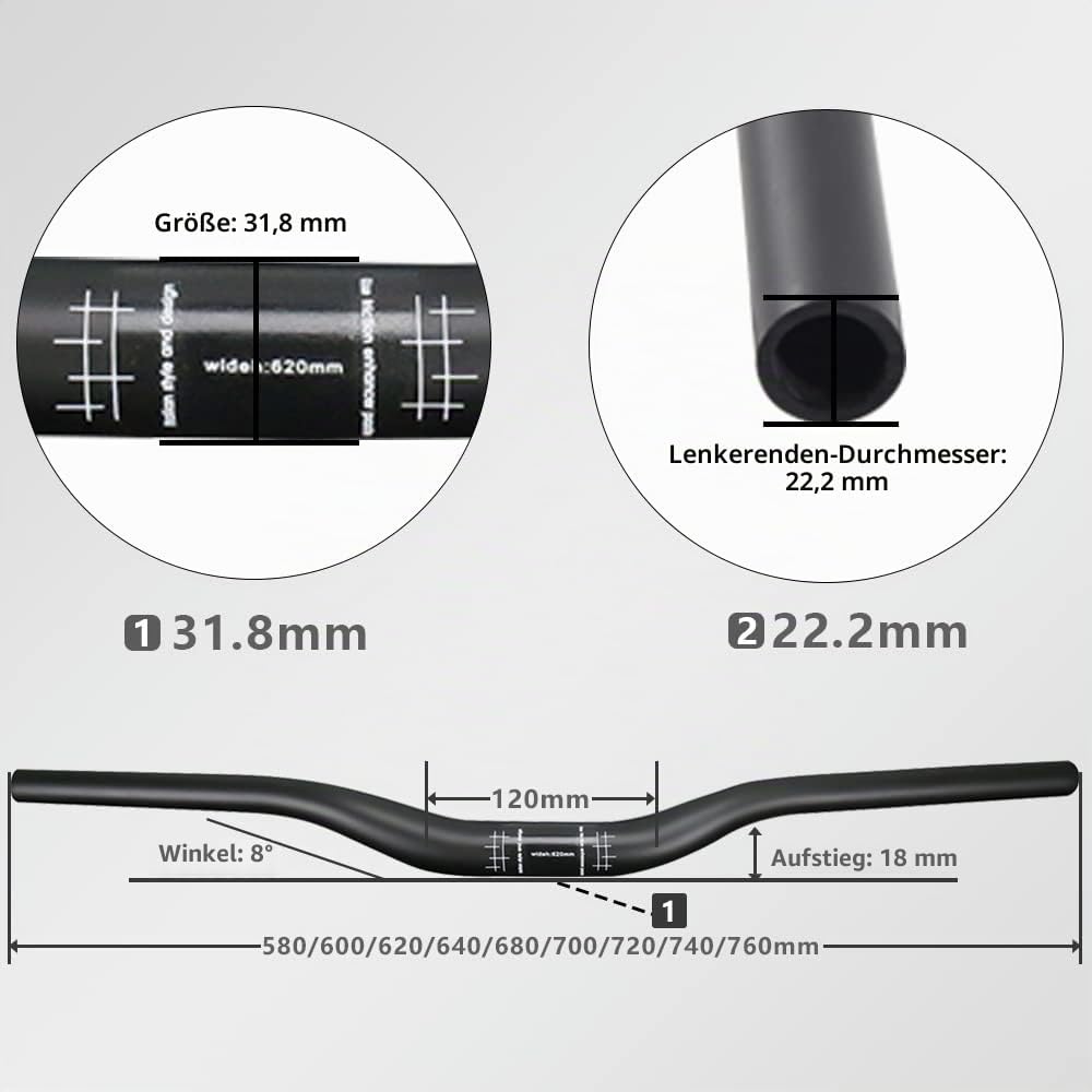 RXL SL carbon lenker mtbmtb lenker rot UD matt Fahrrad Riser Bars Lenker 680mm mountainbike lenker M