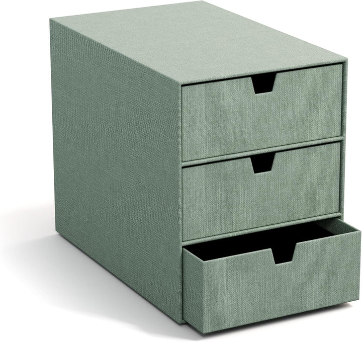 BIGSO INGRID Schubladenbox für Dokumente und Bürobedarf – Schreibtisch Organizer mit 3 Schubladen –