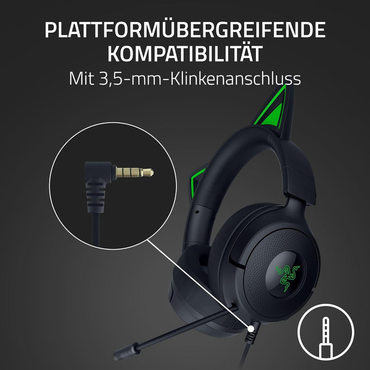 Razer Kraken Kitty V3 X - Kabelgebundenes Kitty-Headset für Gaming - Kultige Kitty-Ohren - 270g leic