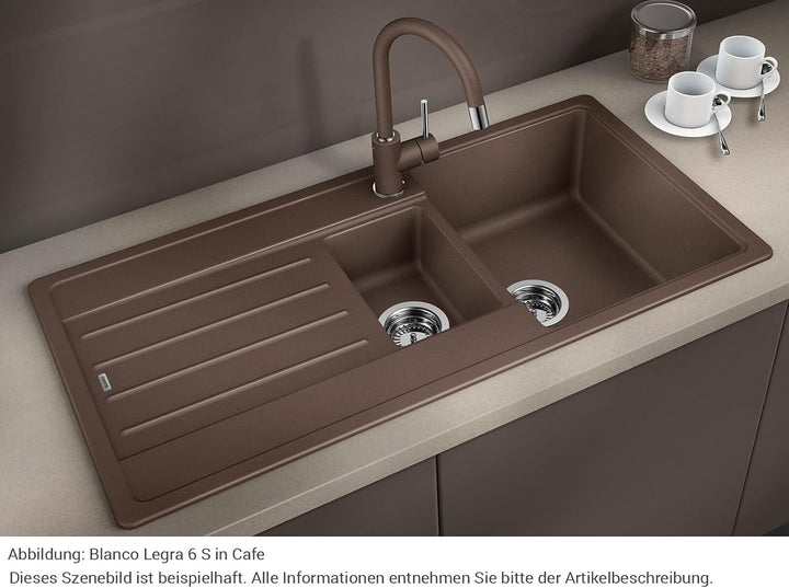 BLANCO LEGRA 6 S | SILGRANIT anthrazit | Einbauart: Einbau von Oben | reversibel | ohne Ablauffernbe