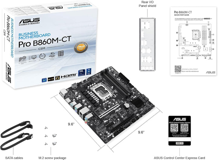 ASUS PRO B760M-CT-CSM Business Mainboard Sockel Intel LGA 1700 (mATX, CSM, Control Center Express, C