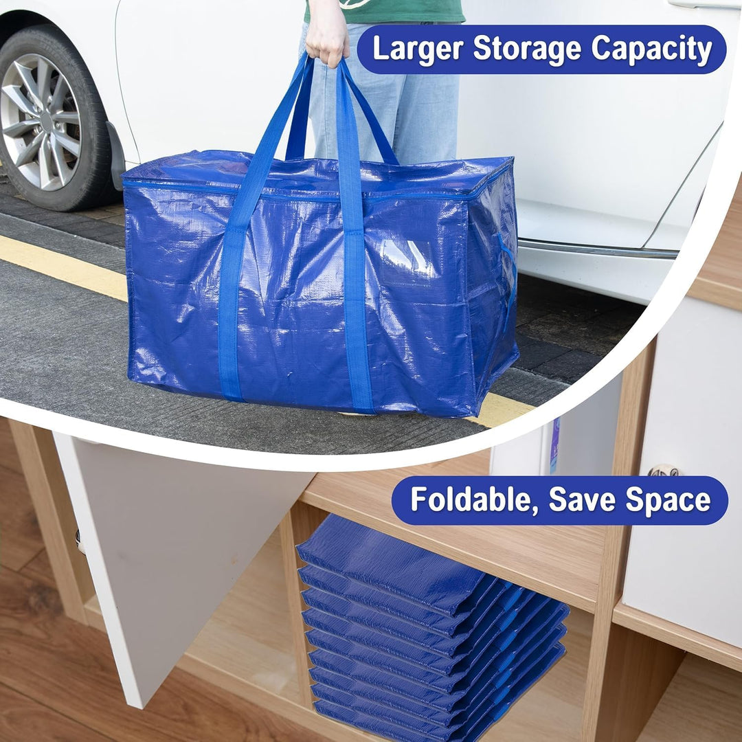 6er-Pack Transporttasche Königsblau, 84L Umzugstasche (69x27x45cm) - Strapazierfähige Umzugstaschen
