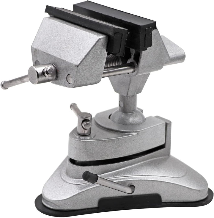 M.Z.A Tischklemmen-Schraubstock mit 360 ° schwenkbarem Kopf und leistungsstarkem Saug-Mehrwinkel