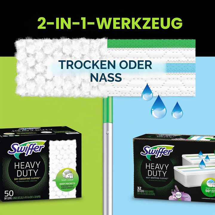 Swiffer PG-7631 Sweeper 2-in-1-Starter-Kit für Bodenreiniger mit Mopp und Besen