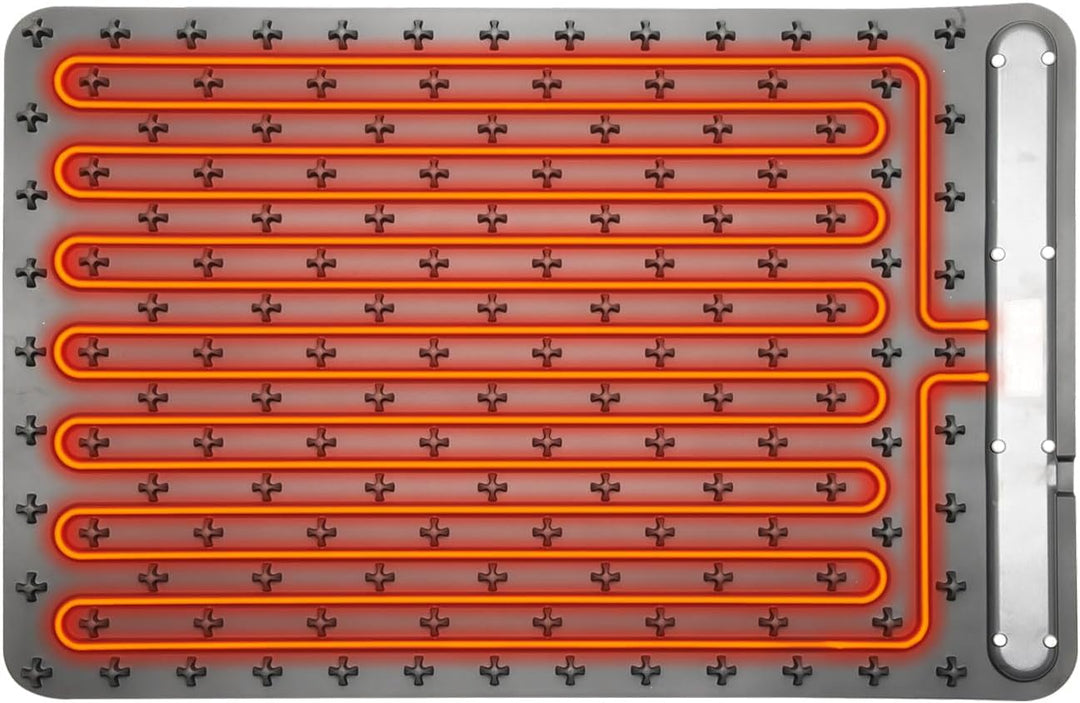 2er-Set Professionelle Silikon-Warmhalteplatte (250W): Elektrische Heizmatte (61x40cm) rollbar, 55-1