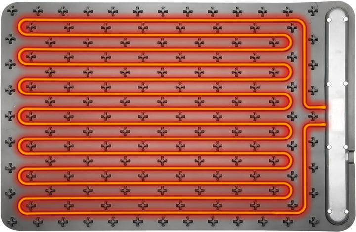 2er-Set Professionelle Silikon-Warmhalteplatte (250W): Elektrische Heizmatte (61x40cm) rollbar, 55-1