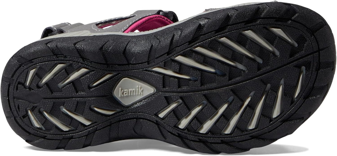 Kamik Mädchen Lobster2 Knöchelriemchen 34 EU Dark Grey Pink, 34 EU Dark Grey Pink