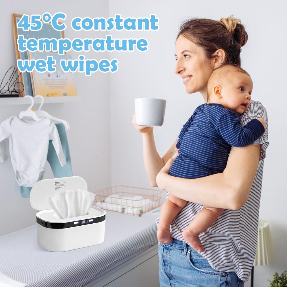 Tutamaz 10W Feuchttuch Wärmer, 3 Heizstufen Schnell, Baby Wischtuchwärmer, USB Wischtuchwärmer,Handt