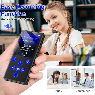 Gueray 128GB MP3 Player mit Bluetooth 5.0 Tragbarer MP3 Player Digitaler Musikspieler mit HiFi Sound