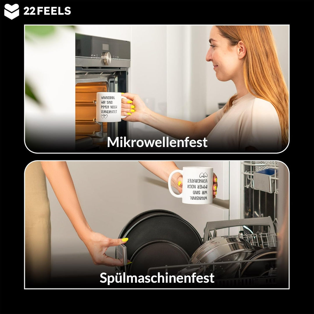 22Feels Zum Hochzeitstag Geschenk für Frauen Männer Jahrestag Ihn Sie Tasse Beste Ehefrau Ehemann Si