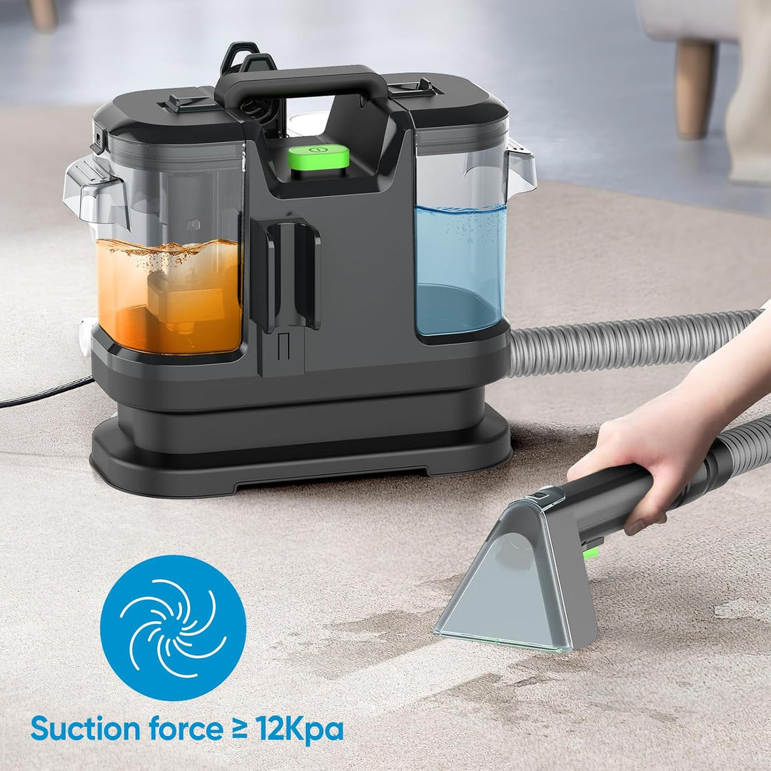 Waschsauger Teppichreiniger, 12Kpa Nasssauger Polsterreiniger, Fleckenreiniger für Teppich, Sofa, Vo