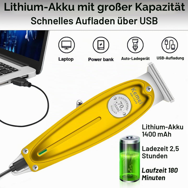 KEMEI Professionelle Haarschneidemaschine für Männer Zero Gap Trimmer Elektrisch Kabellos Bart/Haars