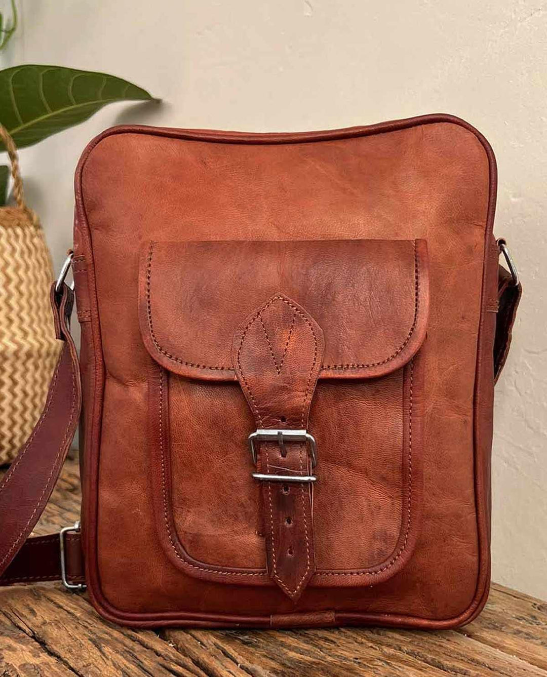 Gusti Umhängetasche Leder - Frank Handtasche Ledertasche Vintage Braun Leder Damen