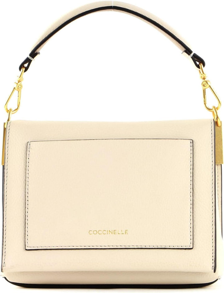 Coccinelle Louise Small Handbag Lambskin White/Powder Pink