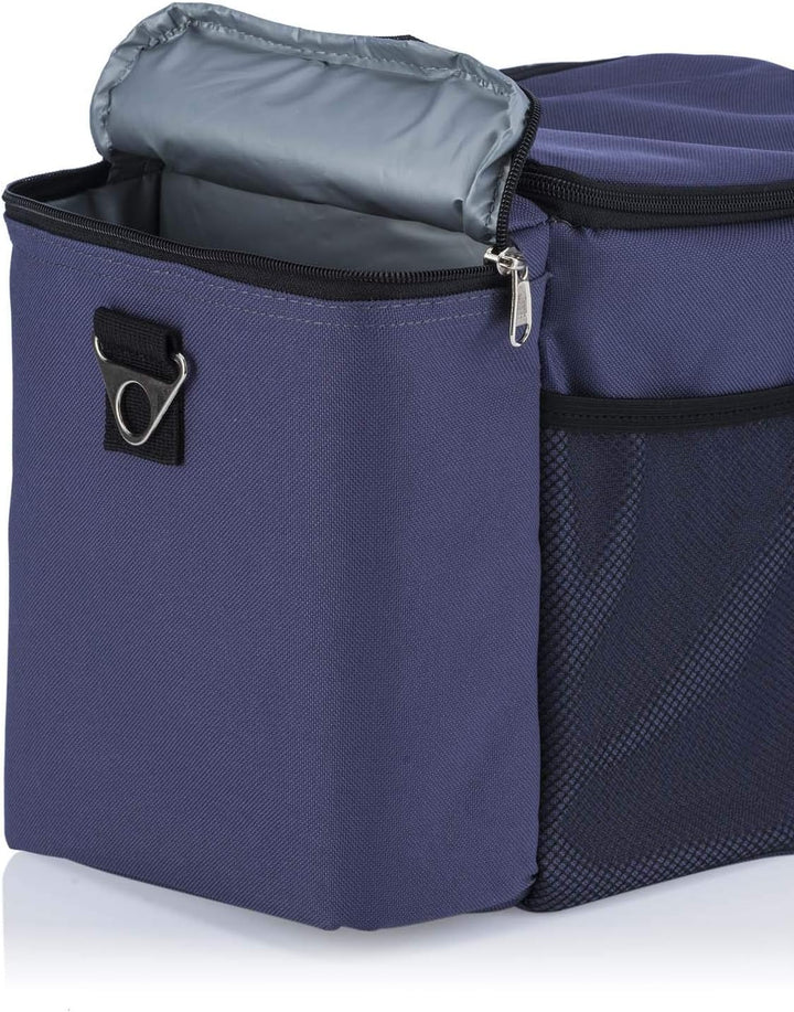 Dimono® Kühltasche 15L mit 3 Brotzeitdosen; Picknick-Tasche mit 3 Meal Prep Launchbox Dosen + Deckel