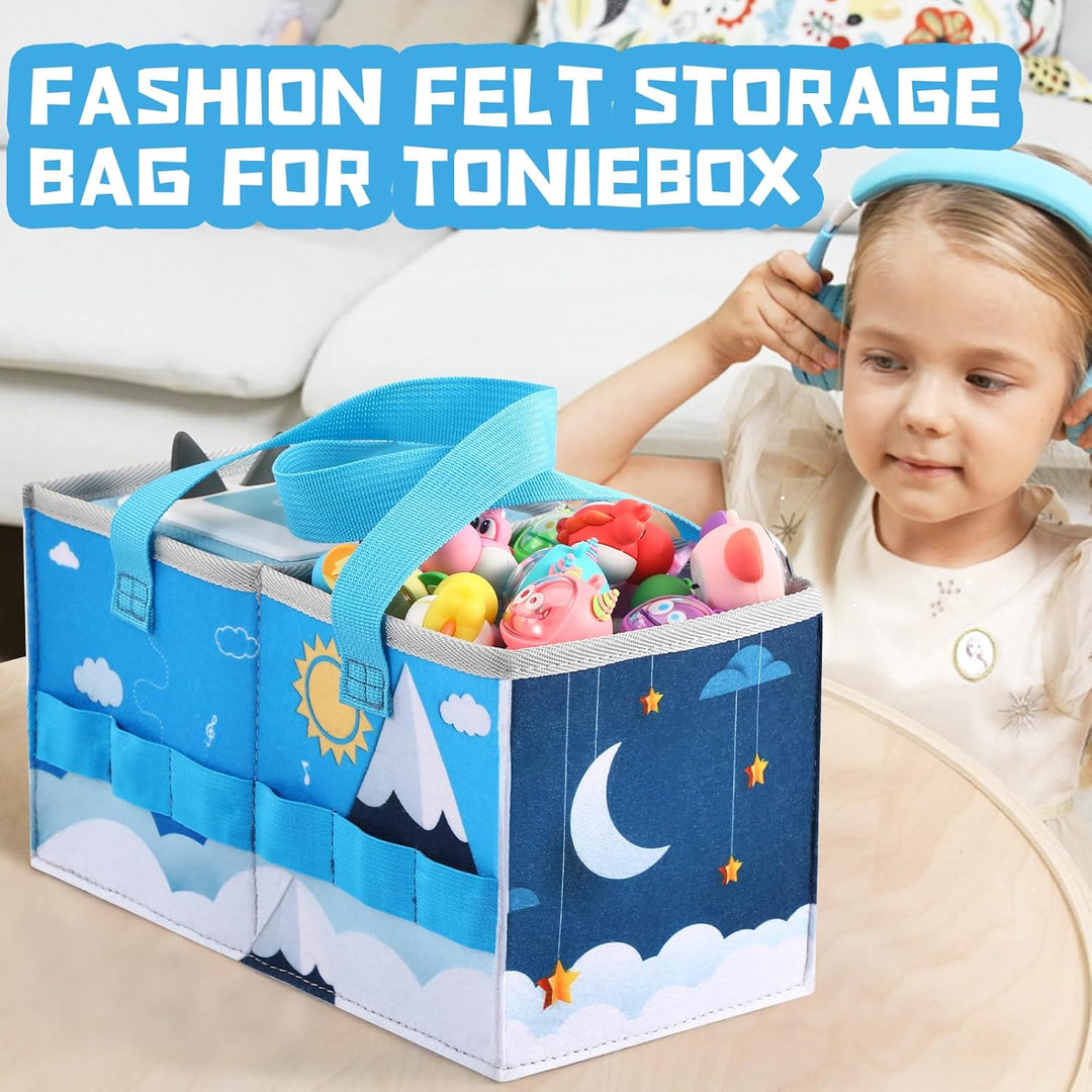 Tragetasche für Toniebox Starter Set und Tonies Figur, Schutzhüllen-Organizer mit viel Platz für Ton
