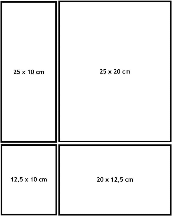 6x Ordnungsboxen - 6 cm hoch - GRAU - 25x10x6cm - 1 Liter - Ordnungskorb - Schubladenorganizer Schub