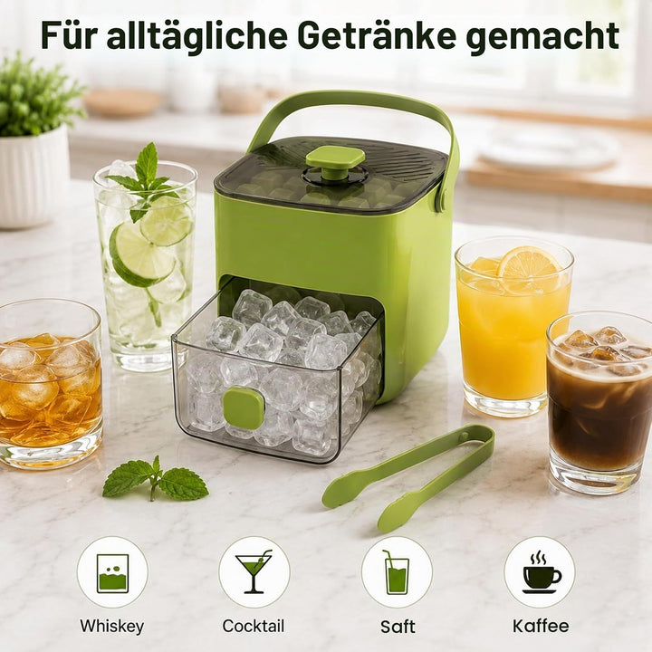 Klein Eiswürfelmaschine, Ice Cube Maker, 48 Stück Eiswürfel, einfaches Drücken, um das Eis zu lösen,