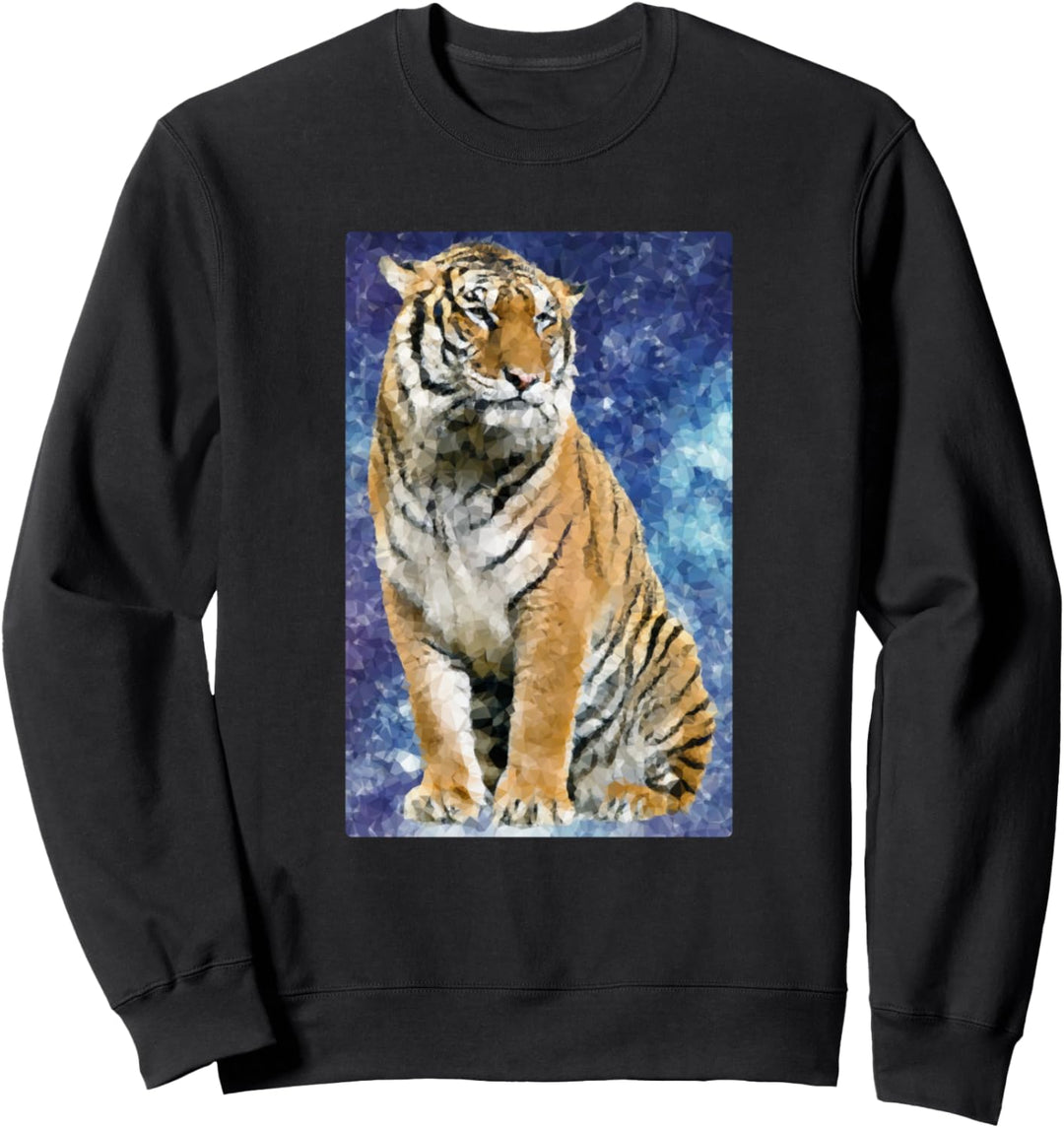 Tiger Motiv Raubkatzen Katzen Dschungel Zähne Krallen Tiger Sweatshirt
