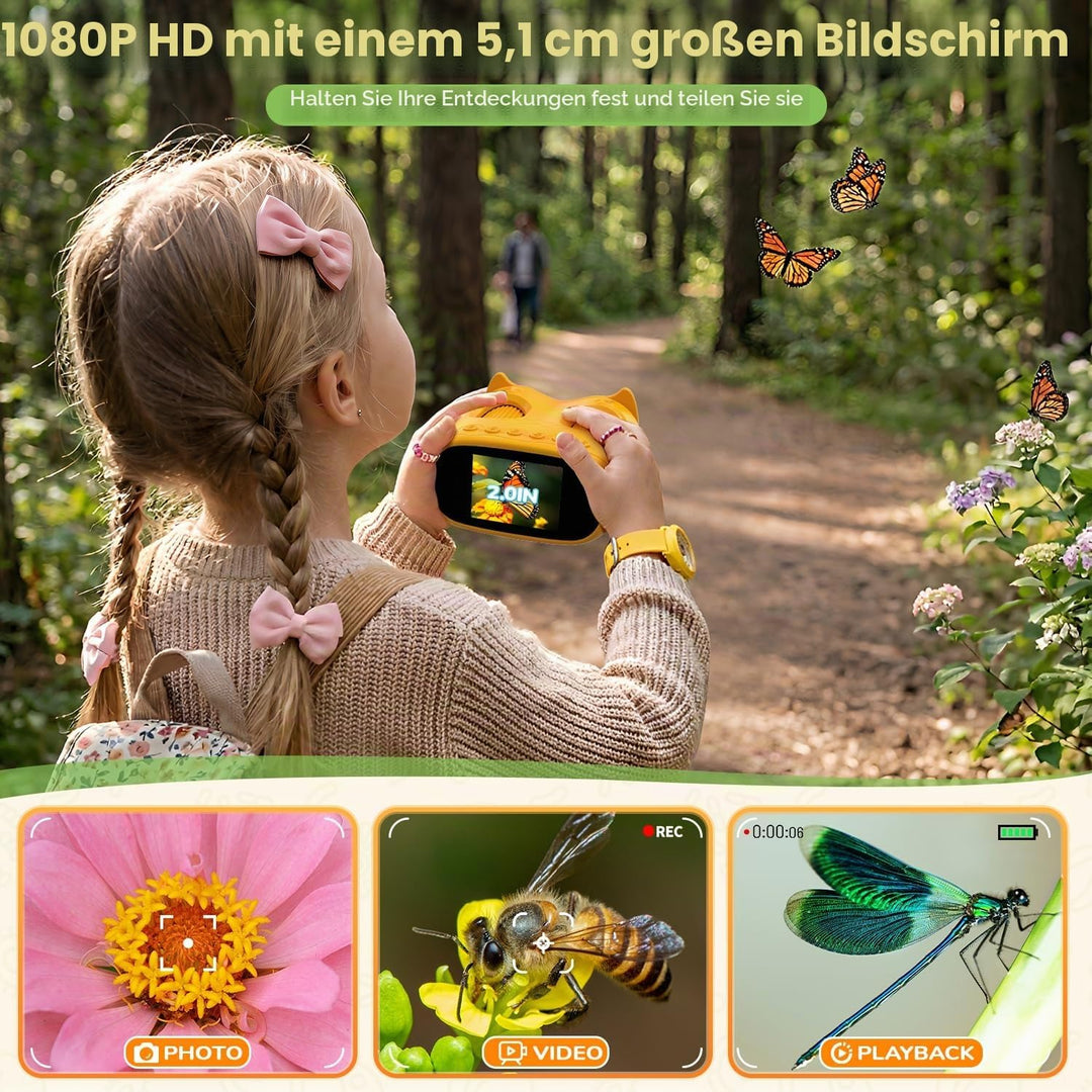 1000X Mikroskop für Kinder Taschenmikroskop Digital: 2-in-1 Handmikroskop und Teleskop für Kinder mi