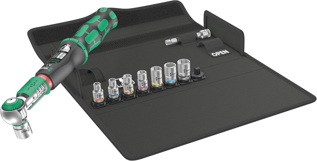 Wera 05075830001 Safe-Torque A 1 Set 1, Drehmomentschlüssel-Satz, 1/4" Vierkant, 2-12 Nm, 10-teilig,