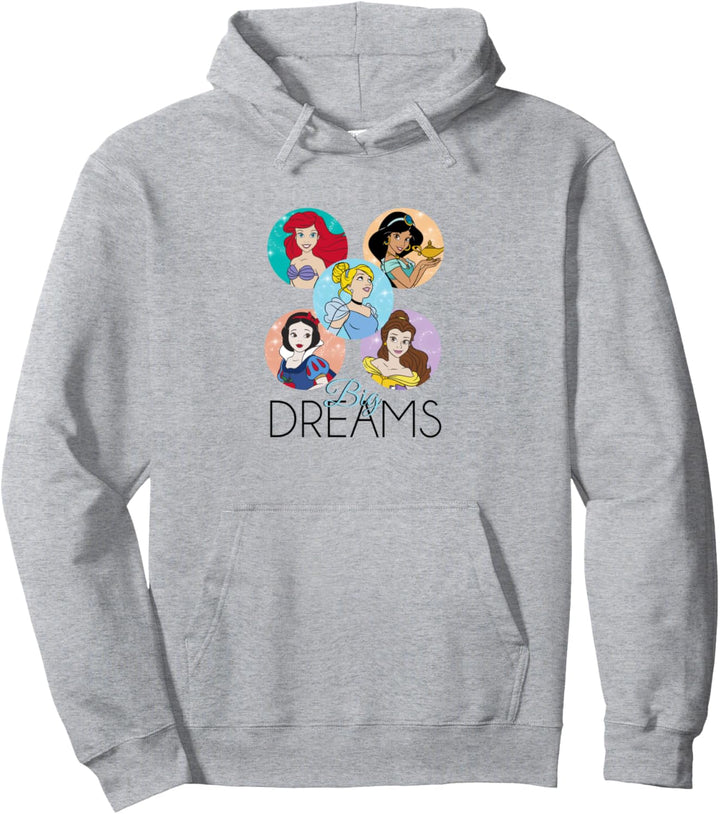 Disney Princess Big Dreams Sparkle Character Bubbles Pullover Hoodie