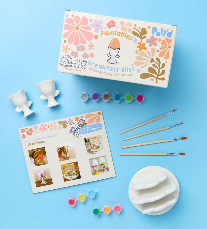 Pott'd Paintables Keramik-Bemalen-Set mit Tassen zum Bemalen für Erwachsene, Set enthält Tassen, Far