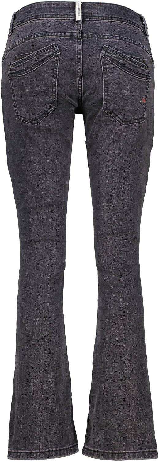 Buena Vista Damen Jeans MALIBU-ZIP BOOTCUT STRETCH DENIM black (85), L