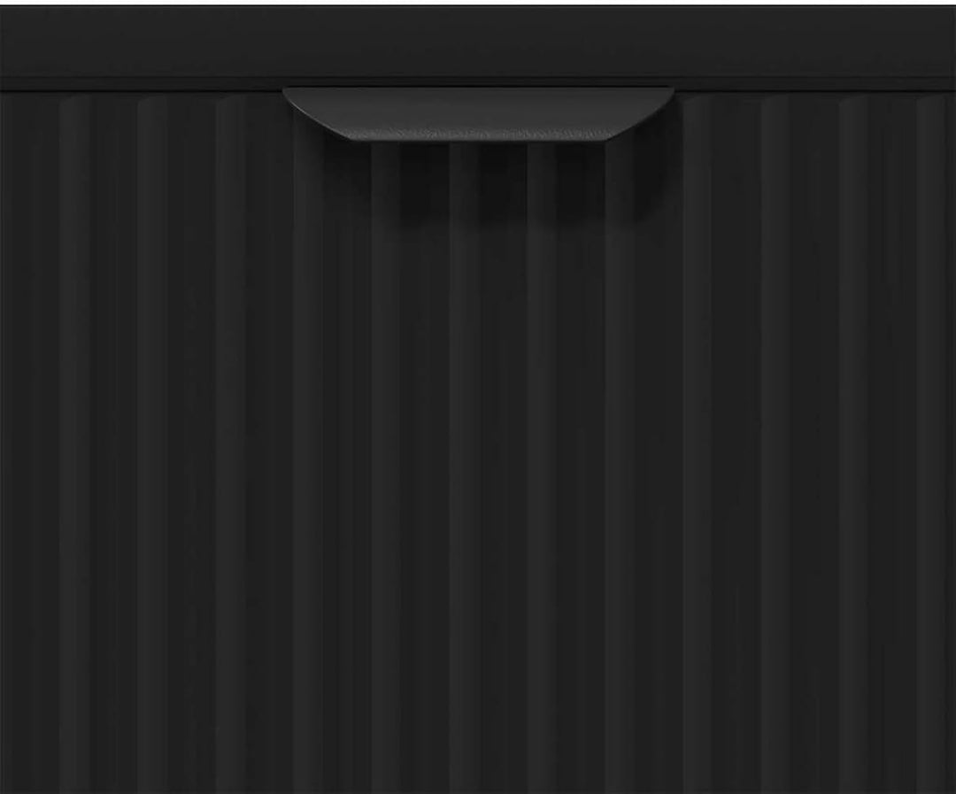 Homgoday Sideboard Schwarz 89,5 x 33 x 82 cm Holzwerkstoff Anrichte Model883455