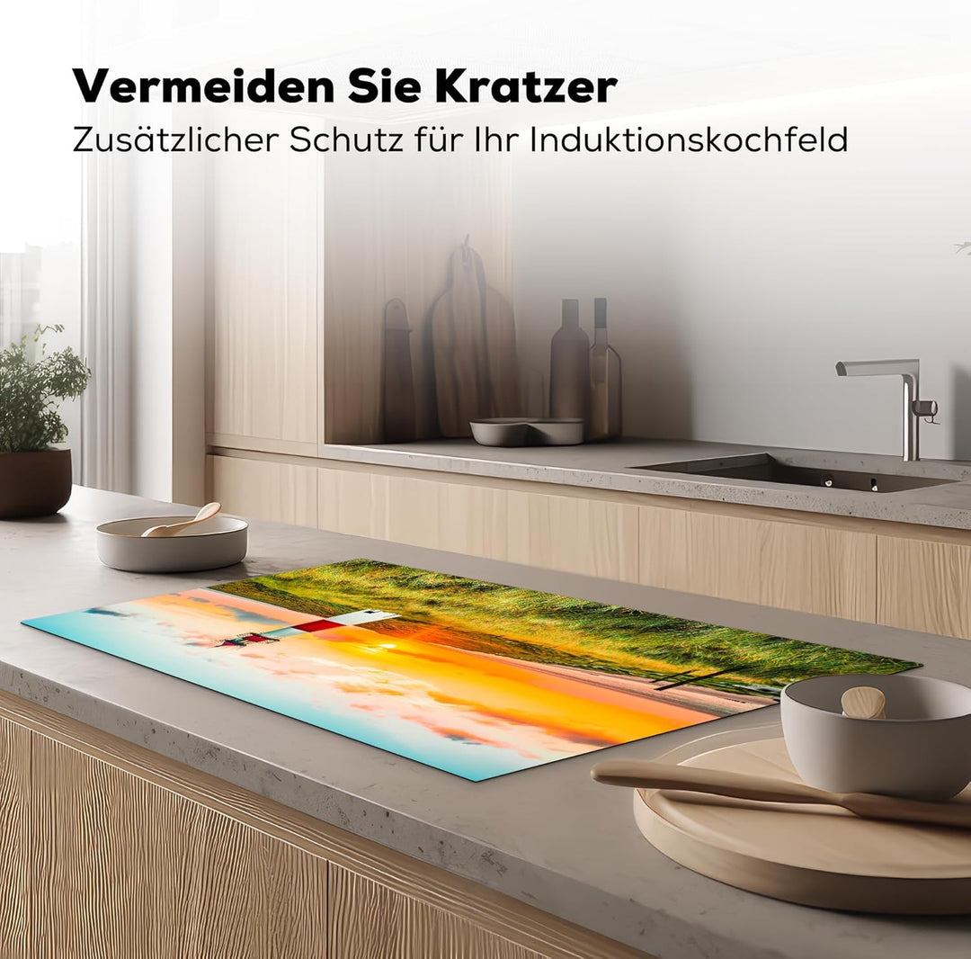 Herdabdeckplatte Einteilig Herdabdeckung Abdeckplatte für Ceranfeld Abdeckung Induktionskochfeld Auf
