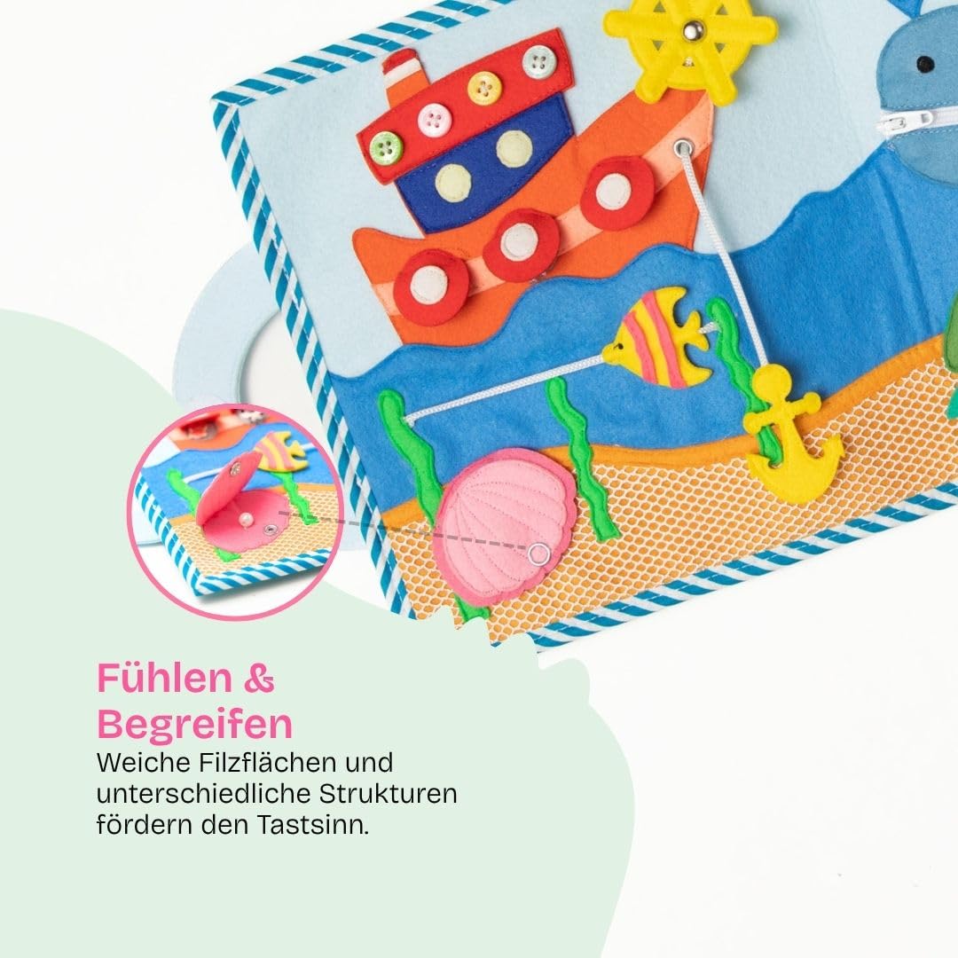 Jolly Designs – Magischer Fisch - 2 Seiten – Montessori Spielzeug ab 2 Jahren, Magischer Fisch