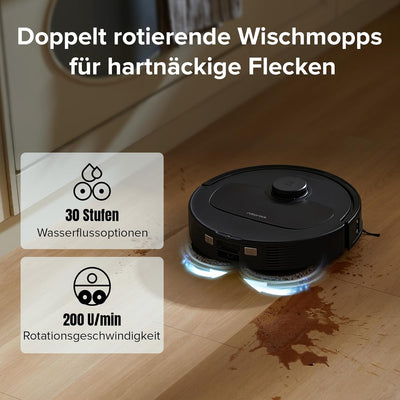 roborock Qrevo S Saugroboter mit Wischfunktion, 7000 Pa HyperForce® Reinigungsleistung, 45 dB(A) lei