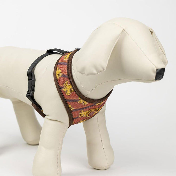 Harry Potter Premium-Hundegeschirr, Grösse M-L, Gelb und Rot, verstellbares Hundegeschirr, 100% Poly