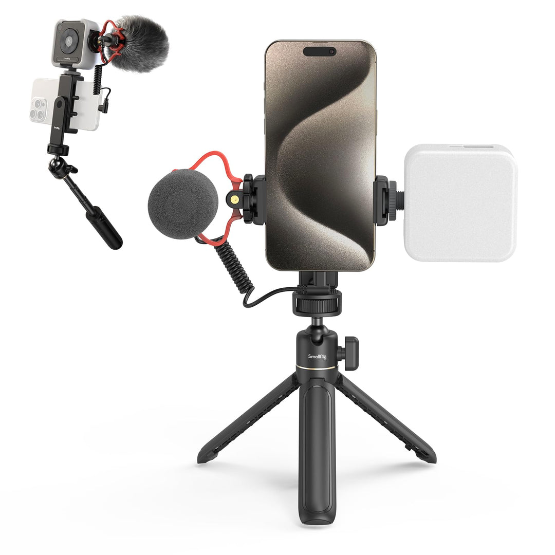 SMALLRIG VK-50 Vlogging Kit für iPhone, Content Creator Kit für YouTube und TikTok Starter, Videoauf