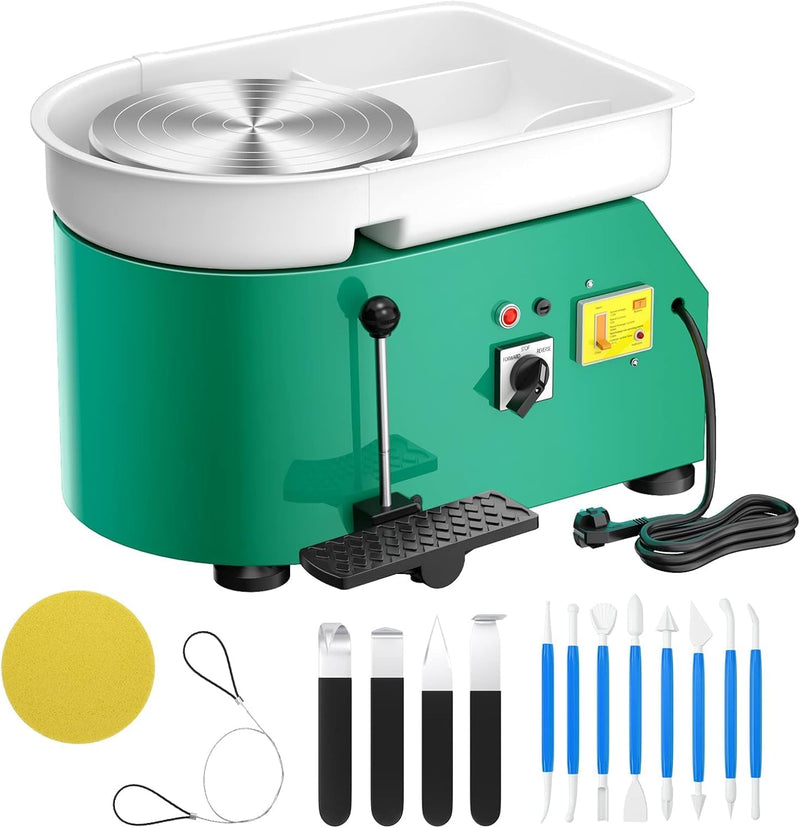 VAYOTOY Elektrische Töpferscheibe Maschine 25CM 350W Keramik Clay Maschine Professionelle Töpfersche