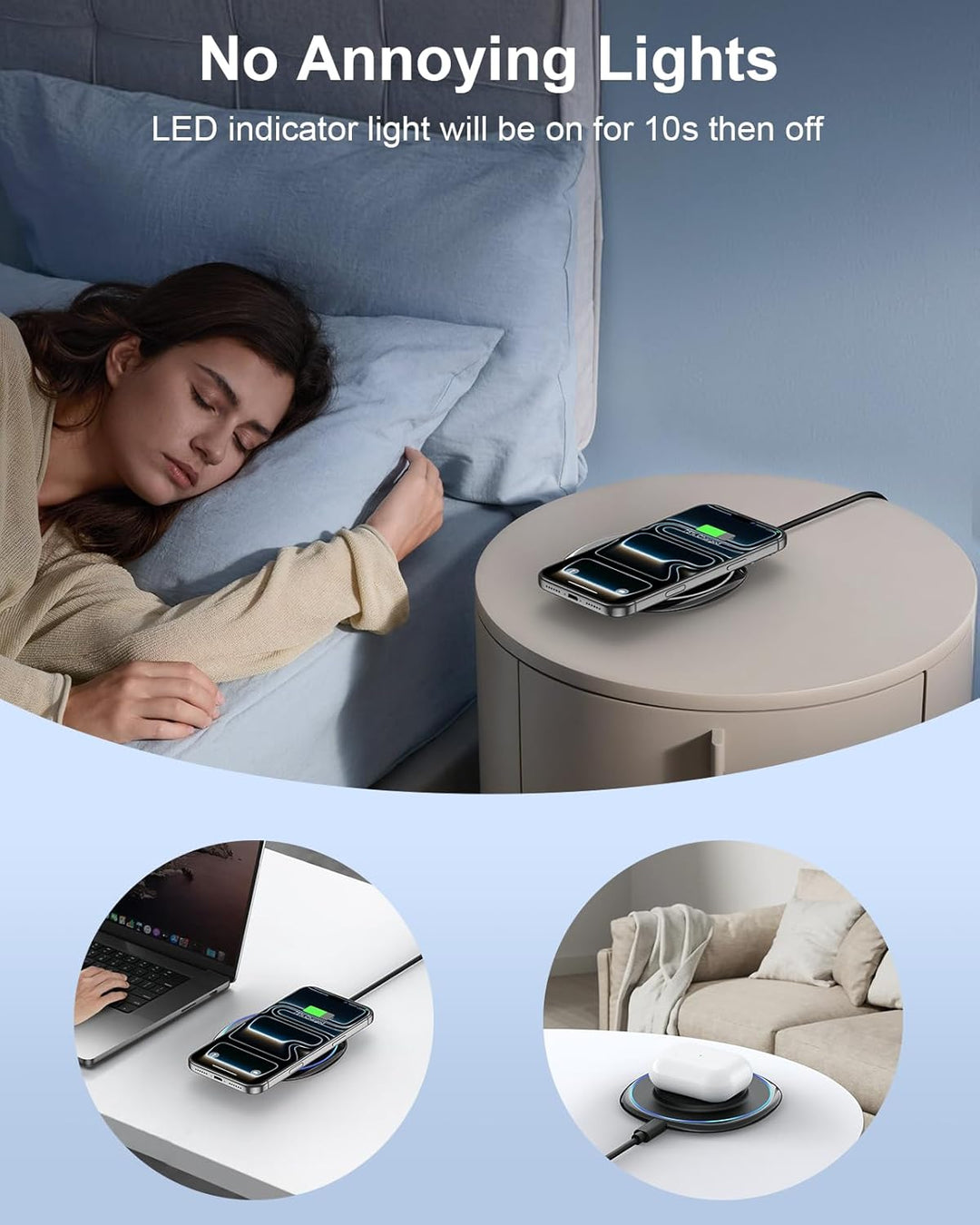 MagSafe Ladegerät mit 20W Schnelles Adapter für iPhone Ladestation, NANAMI Wireless Charger induktiv