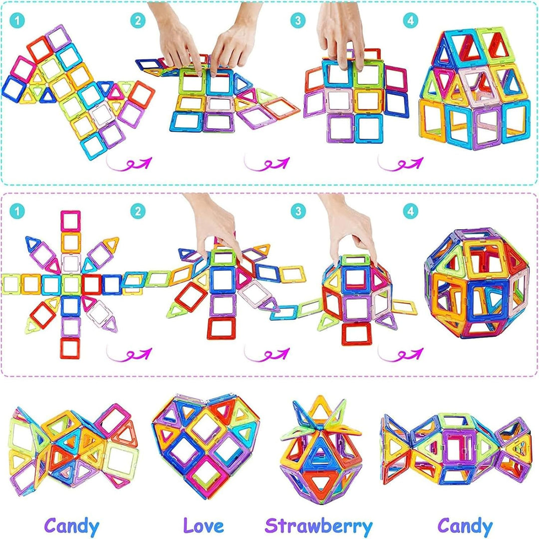 morkka 76 Teile Magnetische Bausteine, Magnete Spielzeug Kinder Magnetbausteine Magnetspiel für Spie