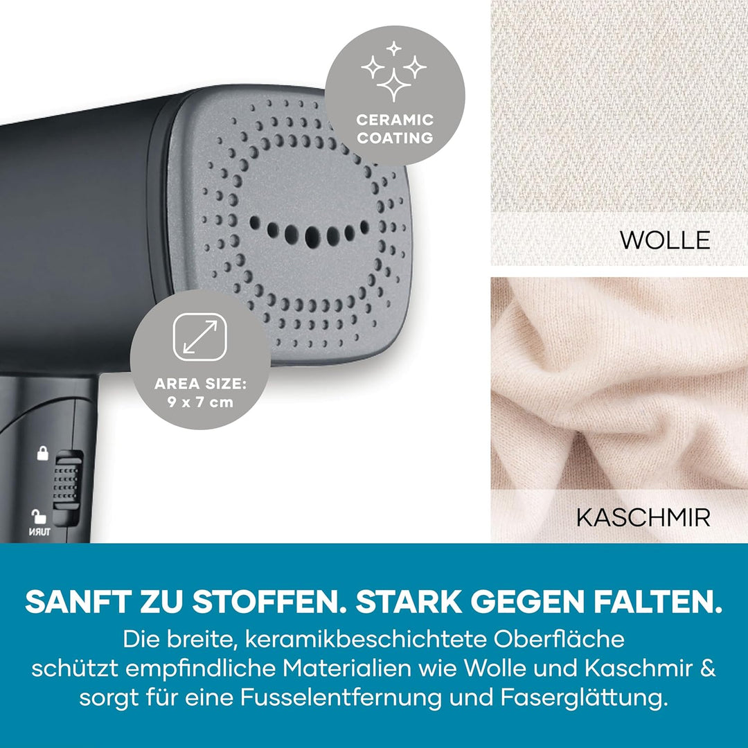 Severin Dampfglätter, Steamer, kompakt und faltbar, Schnelles Aufheizen, Reisebügeleisen, Steam Iron