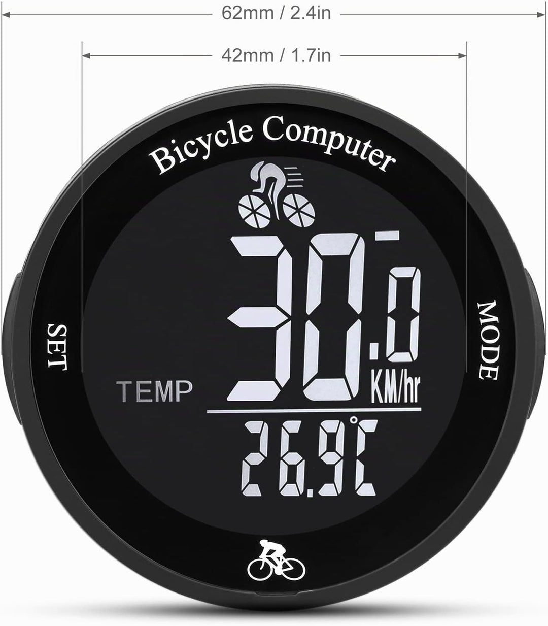 Fahrradcomputer, Drahtloser Fahrradcomputer Wasserdicht Fahrrad Kilometerzähler Multifunktions LCD-B