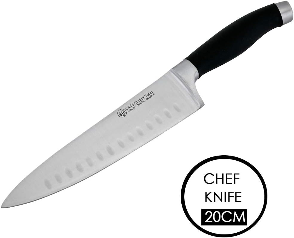CS Kochsysteme 045777 Schneidwaren, Edelstahl, 6-teilig, schwarz, 38 x 28,3 x 19,39 cm