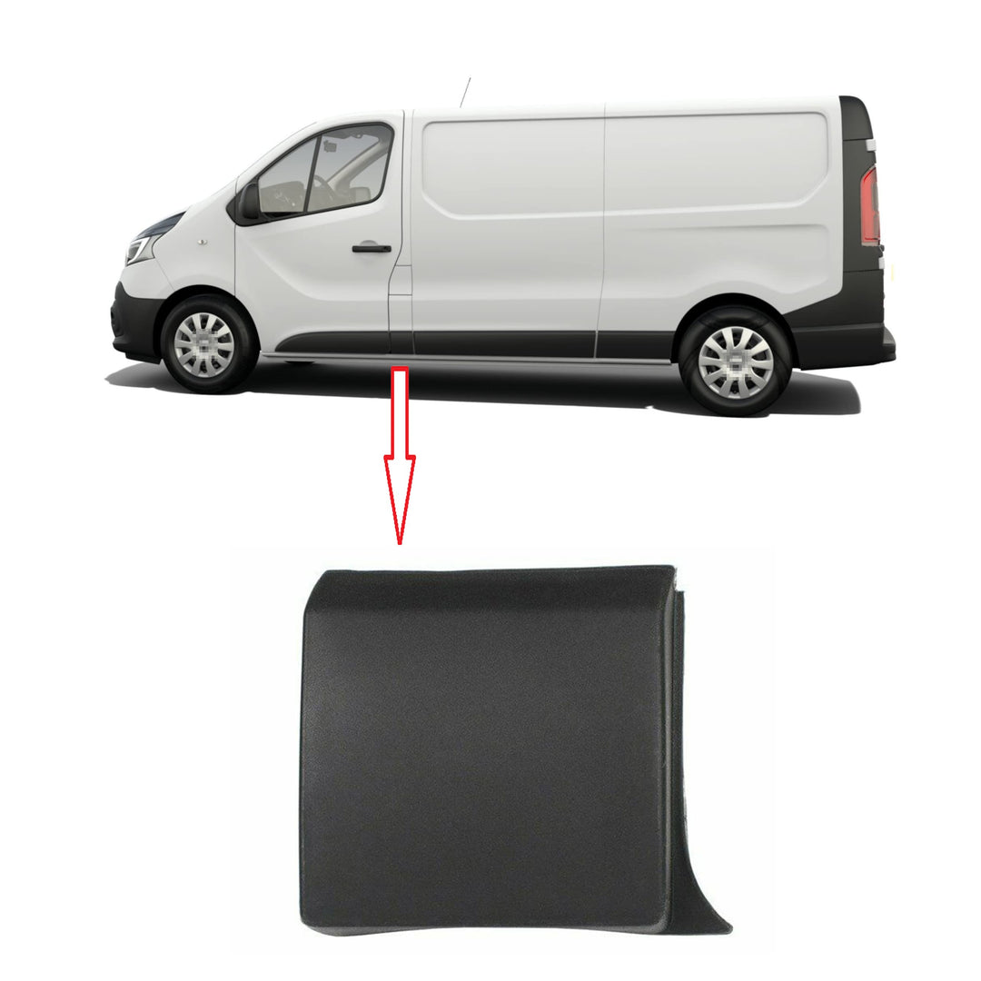 MKAREPART Seiten-Säule Zierleiste Schutzblende links kompatibel mit Trafic Mk3 Vivaro B Talento 7681