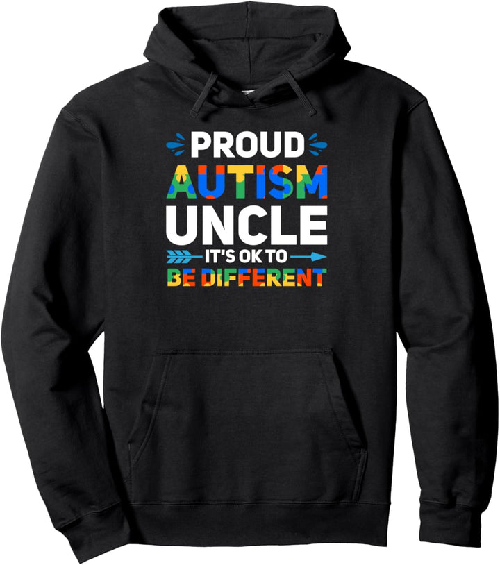 Stolzer Autismus Onkel sein anders Bewusstsein für Autismus Pullover Hoodie