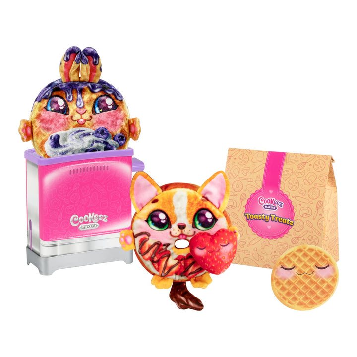 Cookeez Makery – Toast-Leckereien Toaster-Doppelpack. Mit duftendem Überraschungsplüschtier. Finde 2