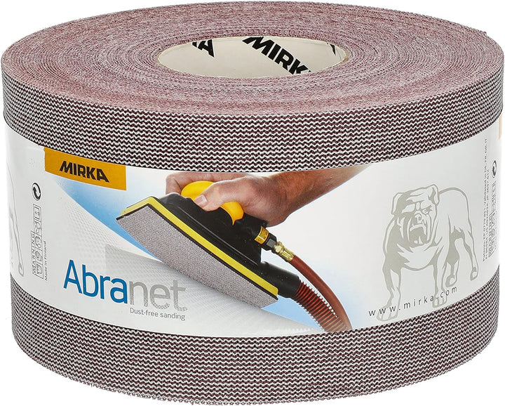 Mirka Abranet Netz-Schleifrolle 115 mm x 25 m Klett / Korn P80 / 1 Rolle / zum Schleifen von Holz, S