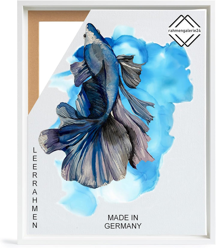 rahmengalerie24 Schattenfugenrahmen 30,5x91,5 cm weiss für Leinwand Bilderrahmen Keilrahmen für Lein