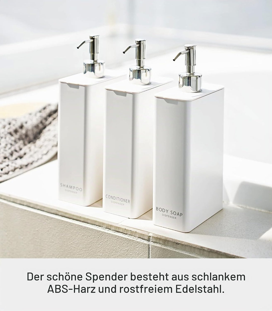 Yamazaki Tower Body Seifenspender, rechteckig, Weiss One Size Weiss, One Size Weiss