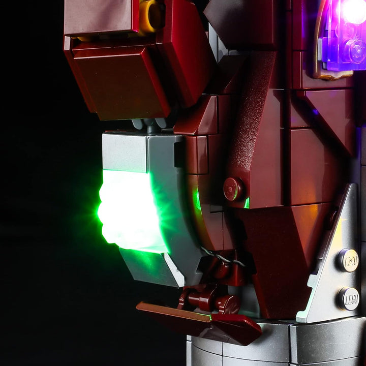 BRIKSMAX 76223 Led Licht für Lego Iron Mans Nano Handschuh (Version mit Handwischsensorschalter) - C