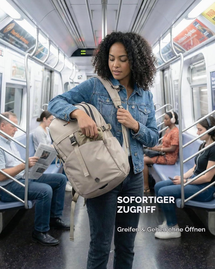 Tolaccea Reiserucksack Handgepäck Flugzeug 30L - Business Rucksack mit 15,6 Zoll Laptopfach, Arbeits