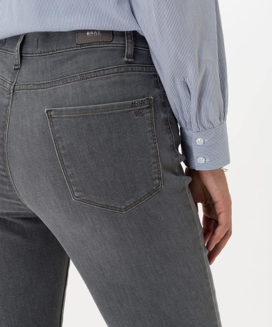 BRAX Damen Style Mary Blue Planet: Nachhaltige Five-Pocket Jeans 26W / 30L Grau (Used Grey 07), 26W